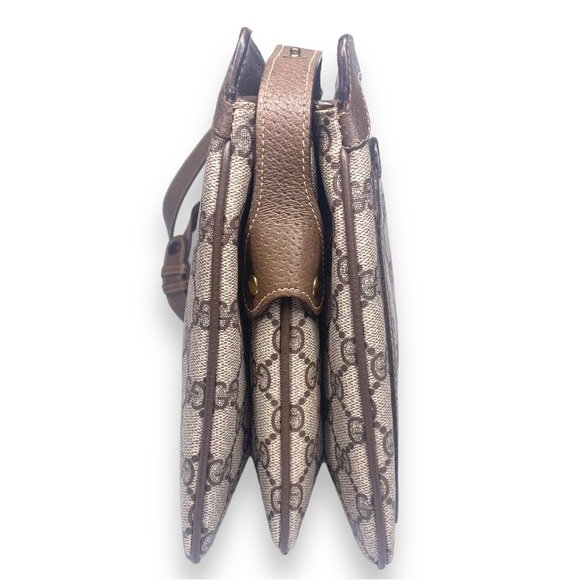 🔴SOLD🔴Gucci GG Monogram Canvas and Brown Leather shoulder bag - Picture 13 of 17